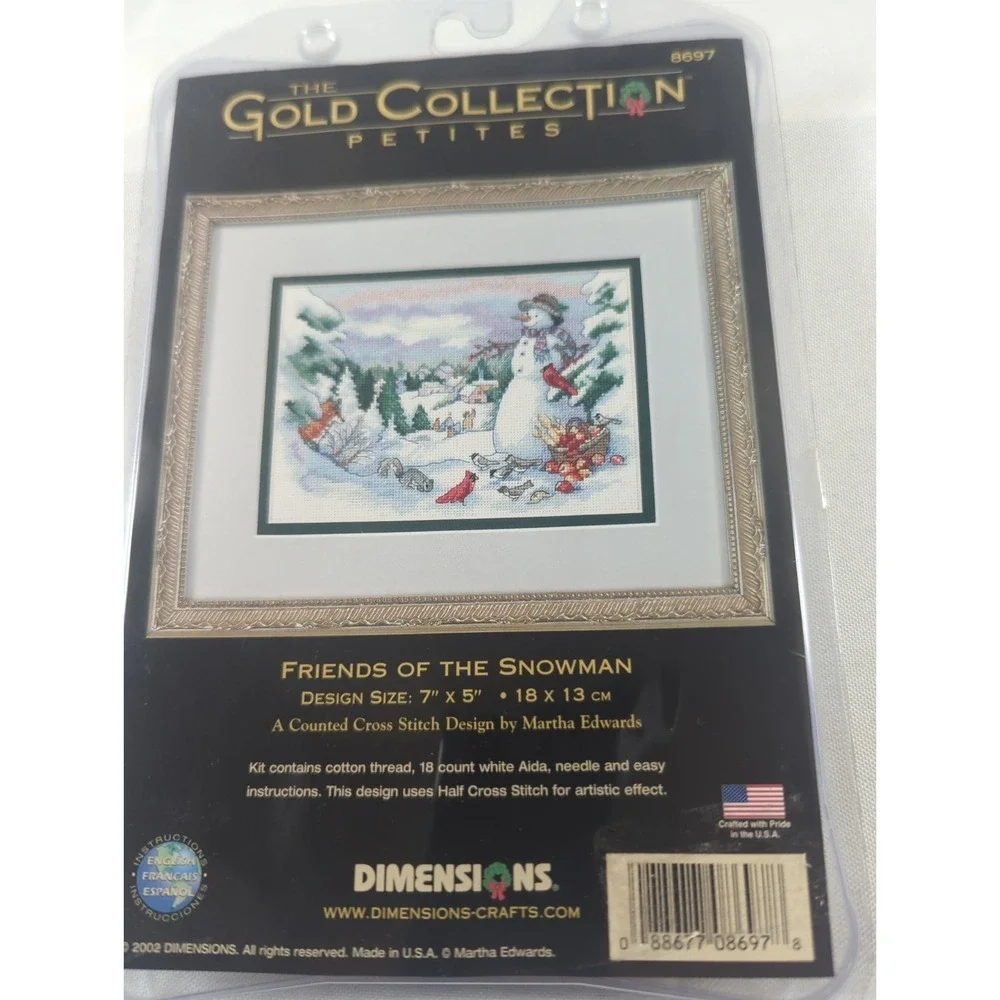 Friends Of The Snowman Dimensions Gold Collection Petites Cross Stitch Kit 8697